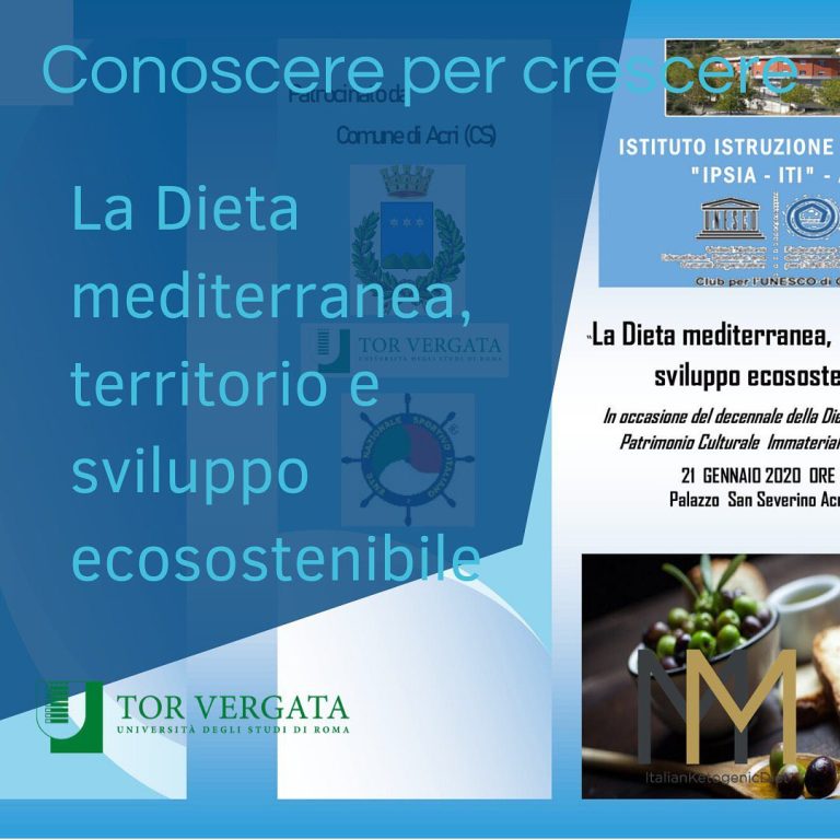 La Dieta Mediterranea, territorio e sviluppo ecosostenibile