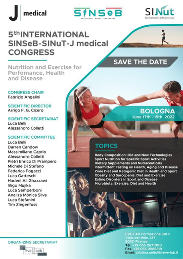Congresso internazionale SINSeB-SINut 17-18-19 Giugno Bologna