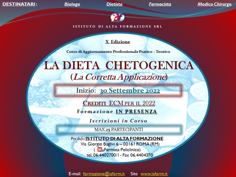 La Dieta Chetogenica -30 Settembre