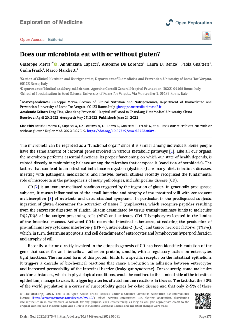 Does our microbiota eat with or without gluten?