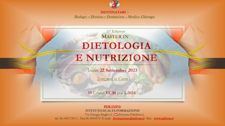 Master in Dietologia e Nutrizione