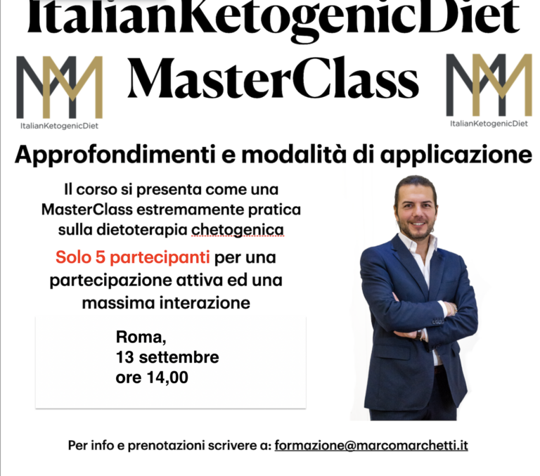 ItalianKetogenicDiet Masterclass – 13 Settembre Roma