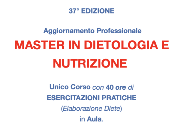 Master IAF in dietologia e Nutrizione – Roma