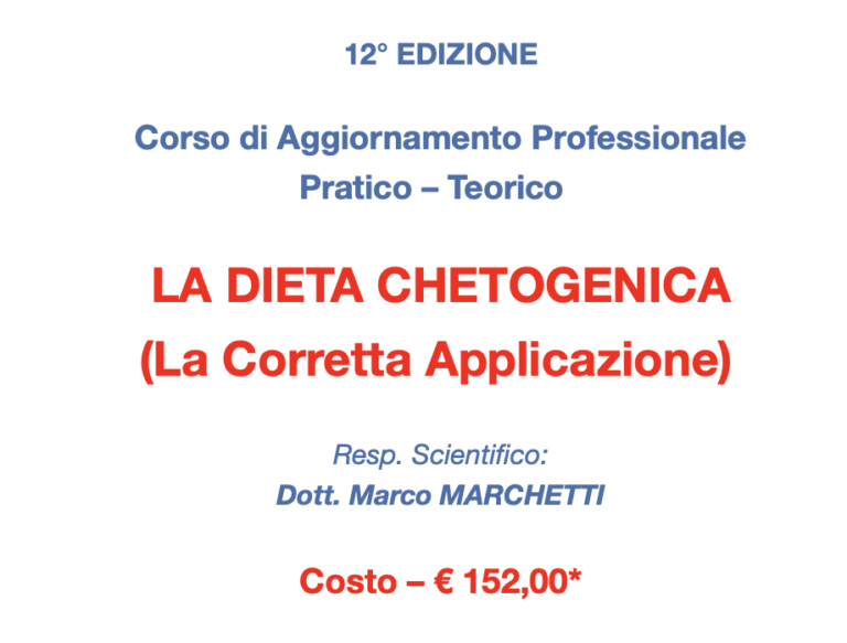 La “Dieta Chetogenica” la corretta applicazione – Roma