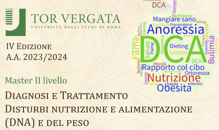 Master II livello: Diagnosi e trattamento dei disturbi nutrizione e dell’alimentazione (DNA) – Roma