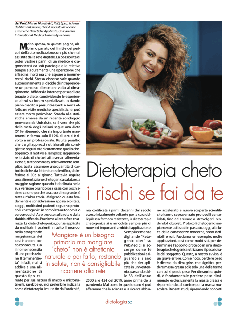 Dietoterapia cheto i rischi se fai da te