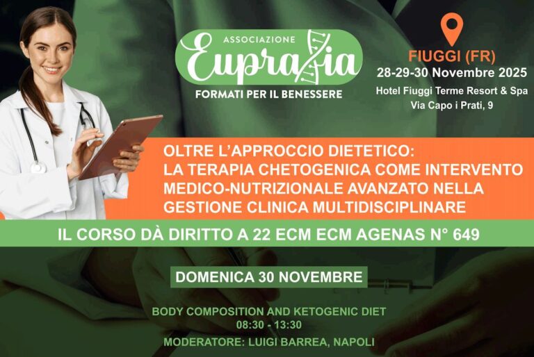 Body composition and ketogenic diet – 30 NOVEMBRE Fiuggi