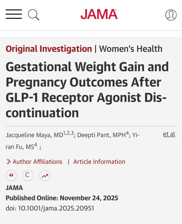 Gestational Weight Gain and Pregnancy Outcomes After GLP-1 Receptor Agonist Discontinuation